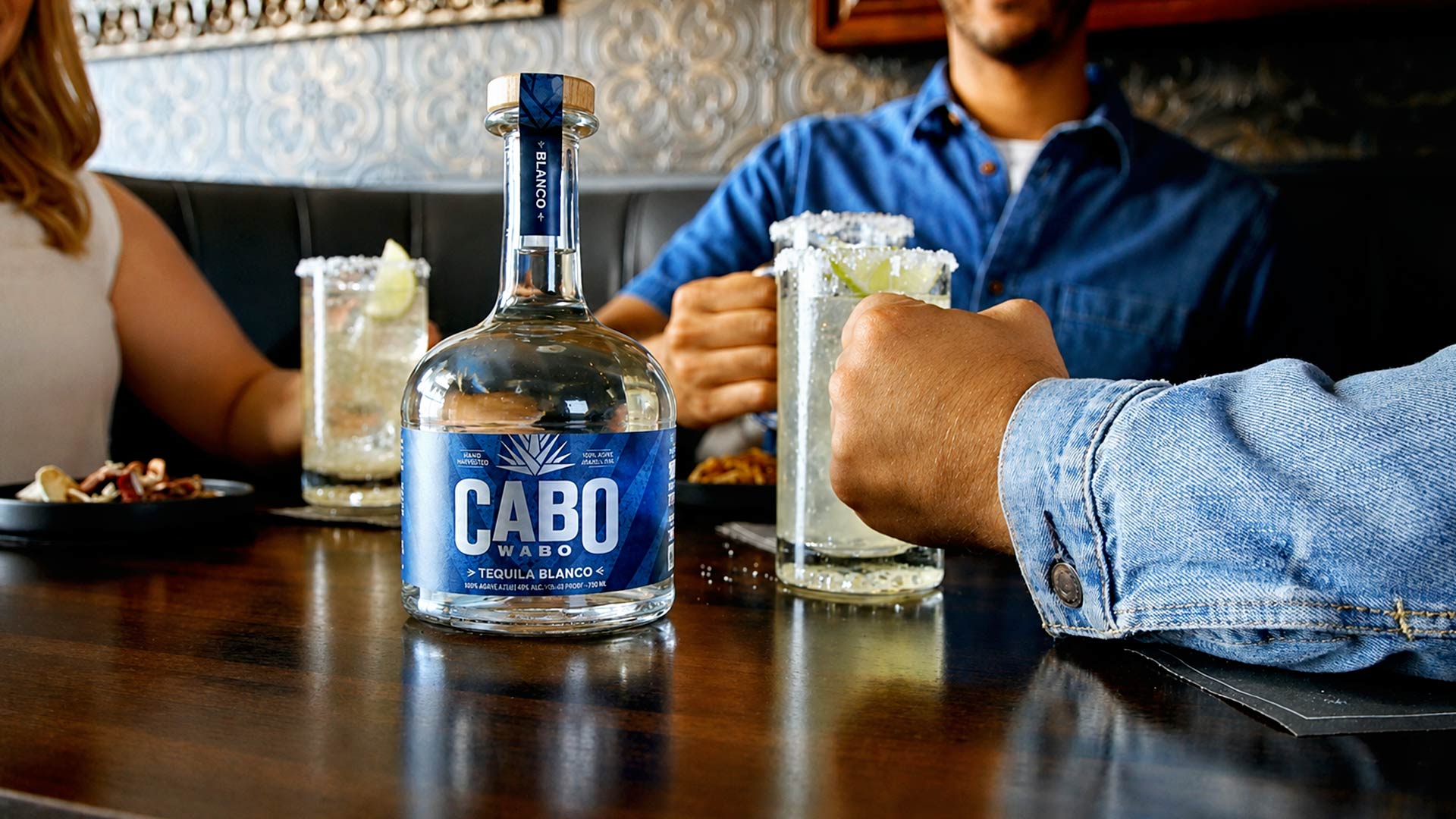 Cabo Wabo Tequila – Salt, Optional.